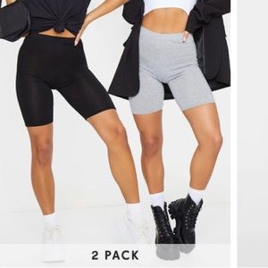PrettyLittleThing Black and Grey Basic Cycle Short